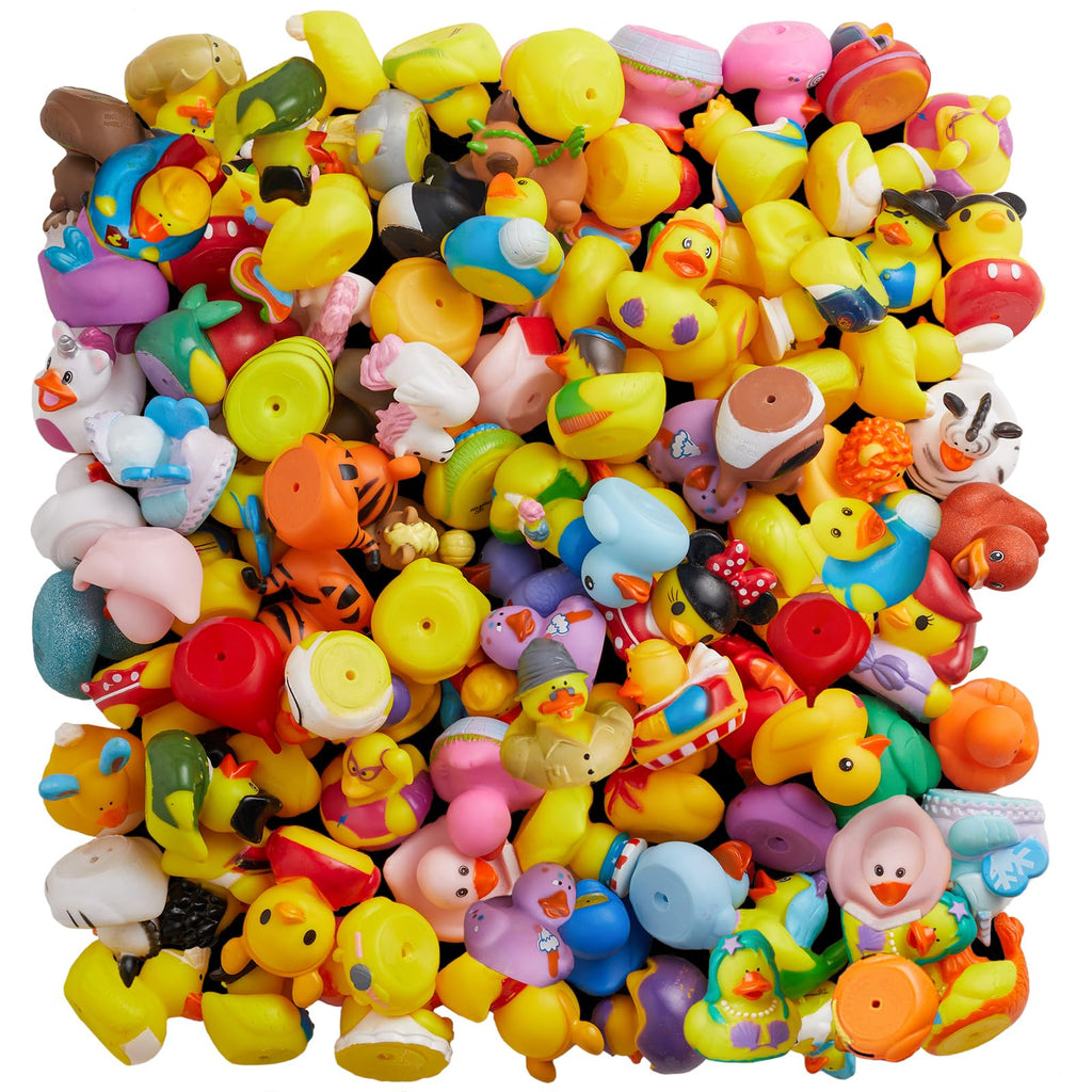 30 Pack Rubber Duck for Jeeps Ducking - 2" Bulk Floater Duck for Kids - Baby Bath Toy Assortment - Party Favors, Birthdays, Bath Time, and More (30 Varieties)