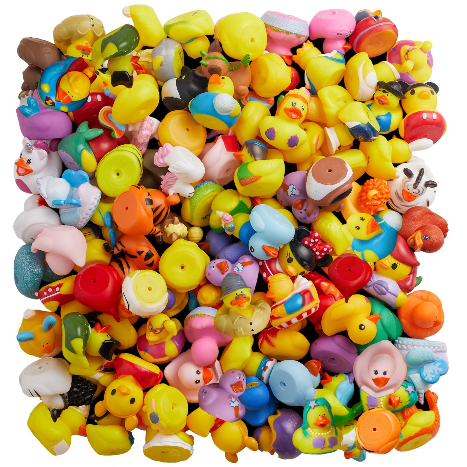 30 Pack Rubber Duck for Jeeps Ducking - 2" Bulk Floater Duck for Kids - Baby Bath Toy Assortment - Party Favors, Birthdays, Bath Time, and More (30 Varieties)