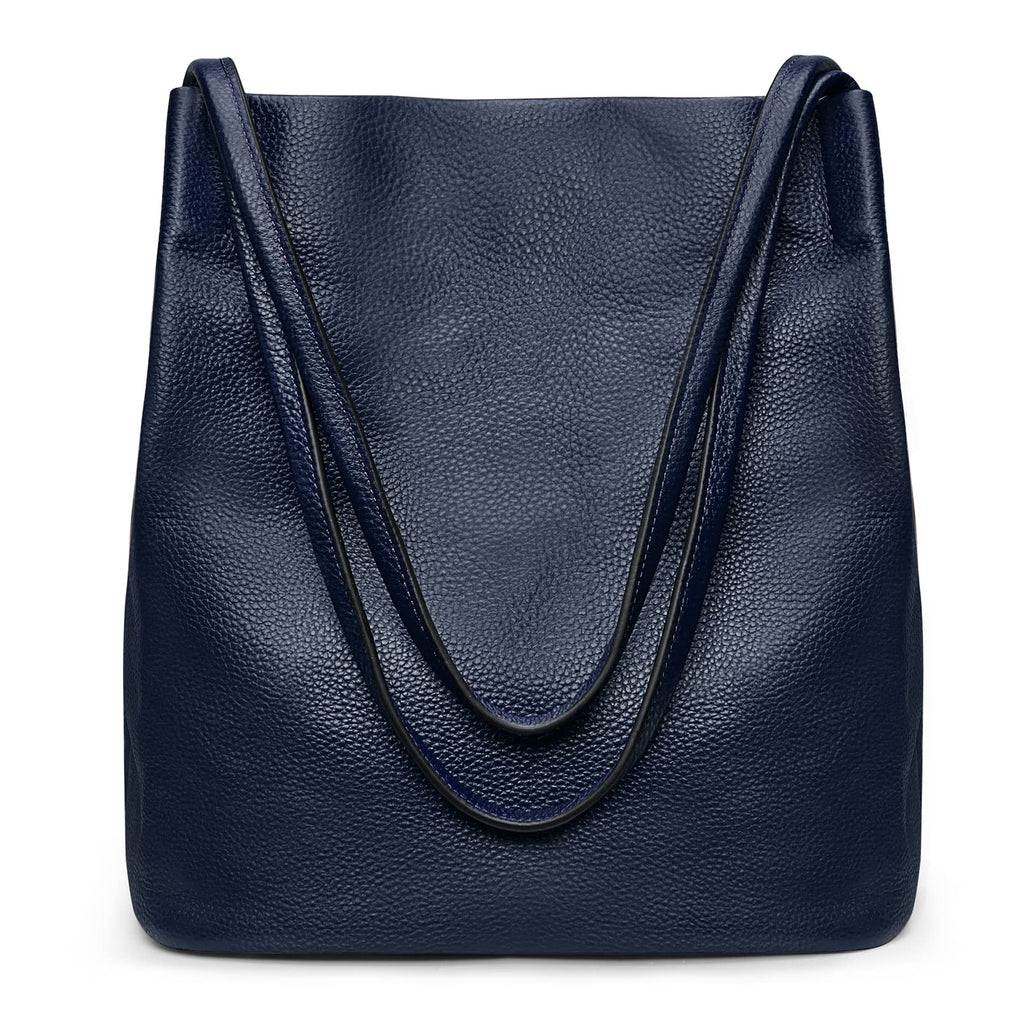 Kattee Women Soft Genuine Leather Totes Shoulder Bag Purses and Handbags with Top Magnetic Snap Closure