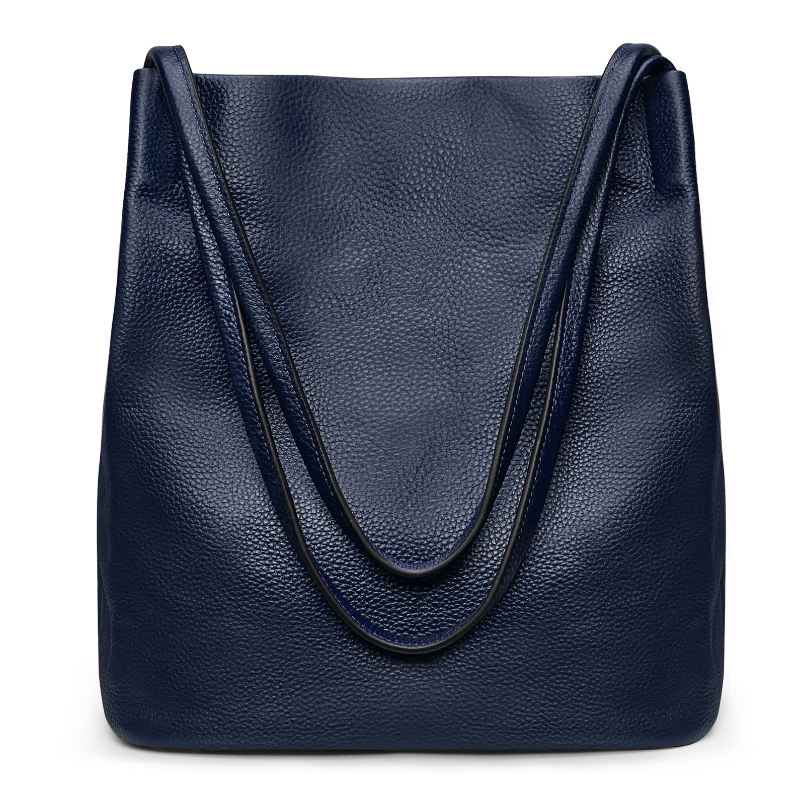 Kattee Women Soft Genuine Leather Totes Shoulder Bag Purses and Handbags with Top Magnetic Snap Closure