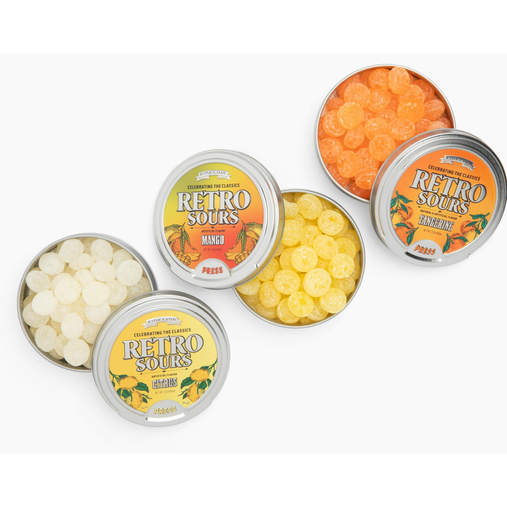 Retro Sours | Hard Tangy Candy | Brought To You By Iconic Candy (1, Red Apple)