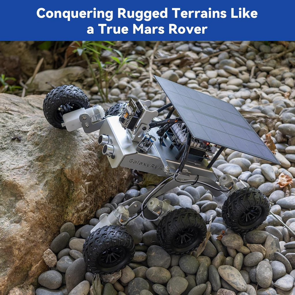 SunFounder GalaxyRVR Mars Rover STEM Kit for Arduino, Compatible with Uno R3, Rocker-Bogie Suspension,Scratch,C,Camera, FPV, for Students, Educators, Engineers