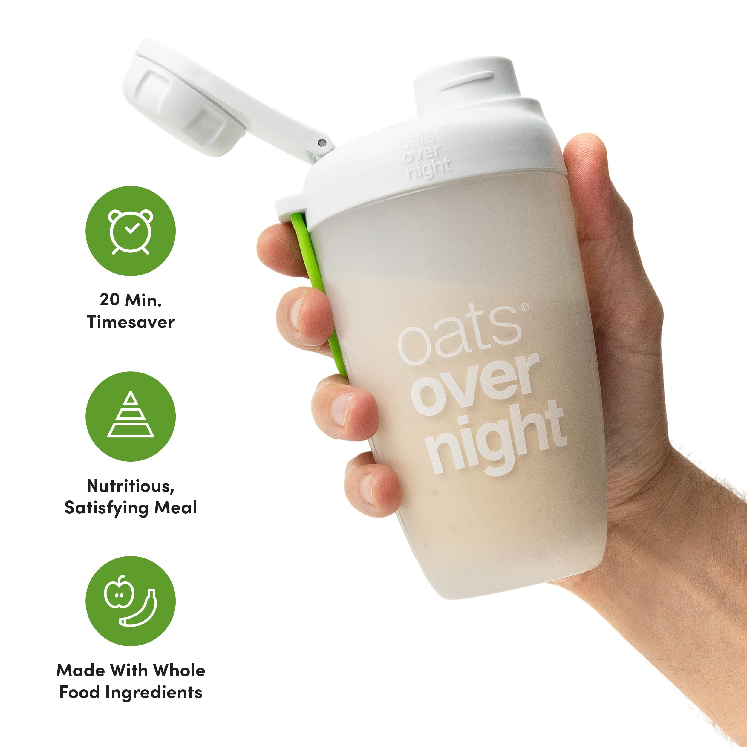 Oats Overnight Ultimate Variety Pack - High Protein, 5g Fiber Breakfast Protein Shake - Gluten Free Oatmeal, Non GMO High Protein Oatmeal - Green Apple Cinnamon, Coconut Cream Pie & More (16 Pack)