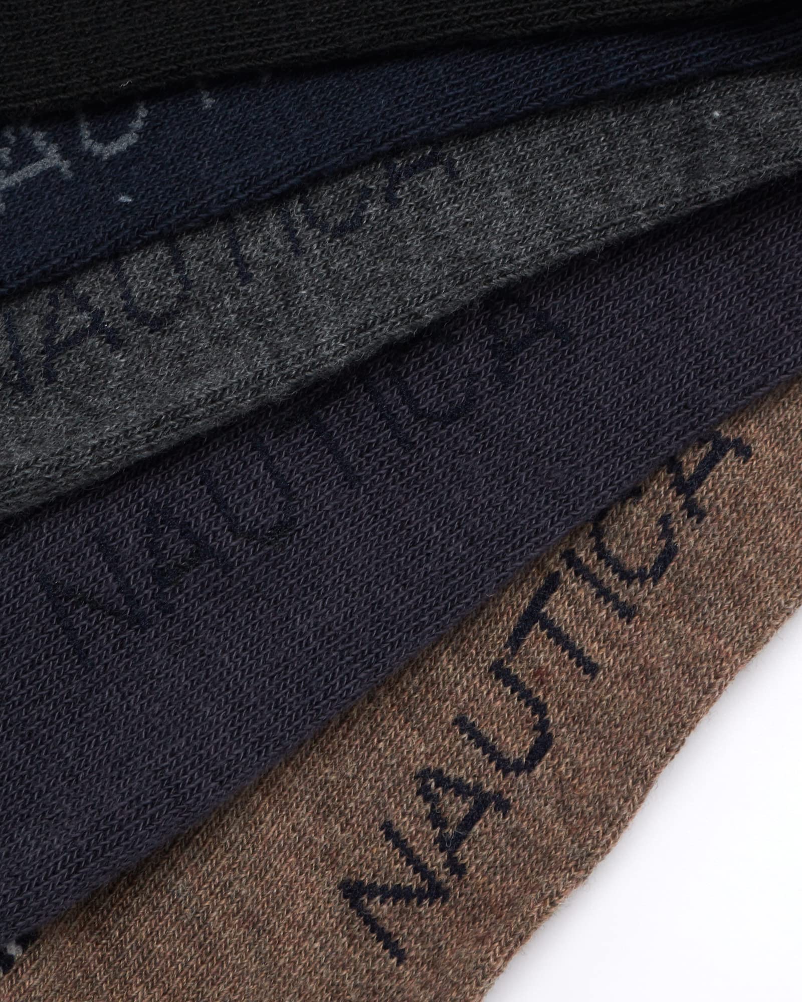 Nautica Mens Dress Socks - 5 Pack Breathable Comfort Stretch Crew-Length Work Socks for Men for Business Formal Wear (6-12.5)