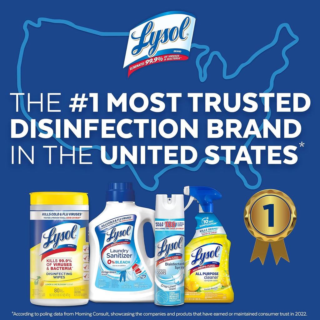Lysol Disinfectant Wipes, For Disinfecting, Deodorizing, and Cleaning, Lemon & Lime Blossom, 35ct