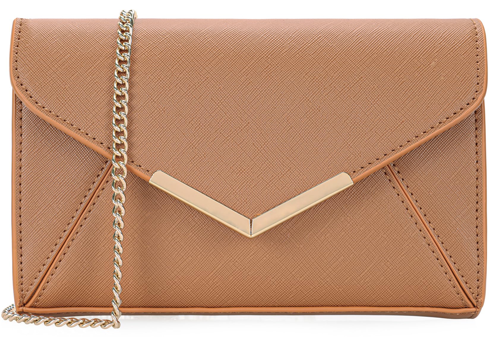 DEXMAY Women Envelope Clutch Faux Saffiano Leather Evening Handbag Foldover Clutch Bag Formal Dressy Purse