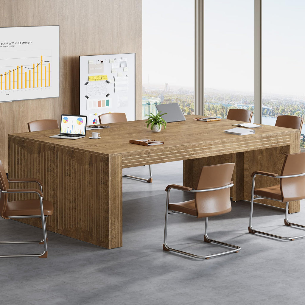 Tribesigns 79-Inch Extra Long Desk, Two Person Double Desk for Home Office, Wooden Long Computer Desk Writing Table for Office, Coffee Brown