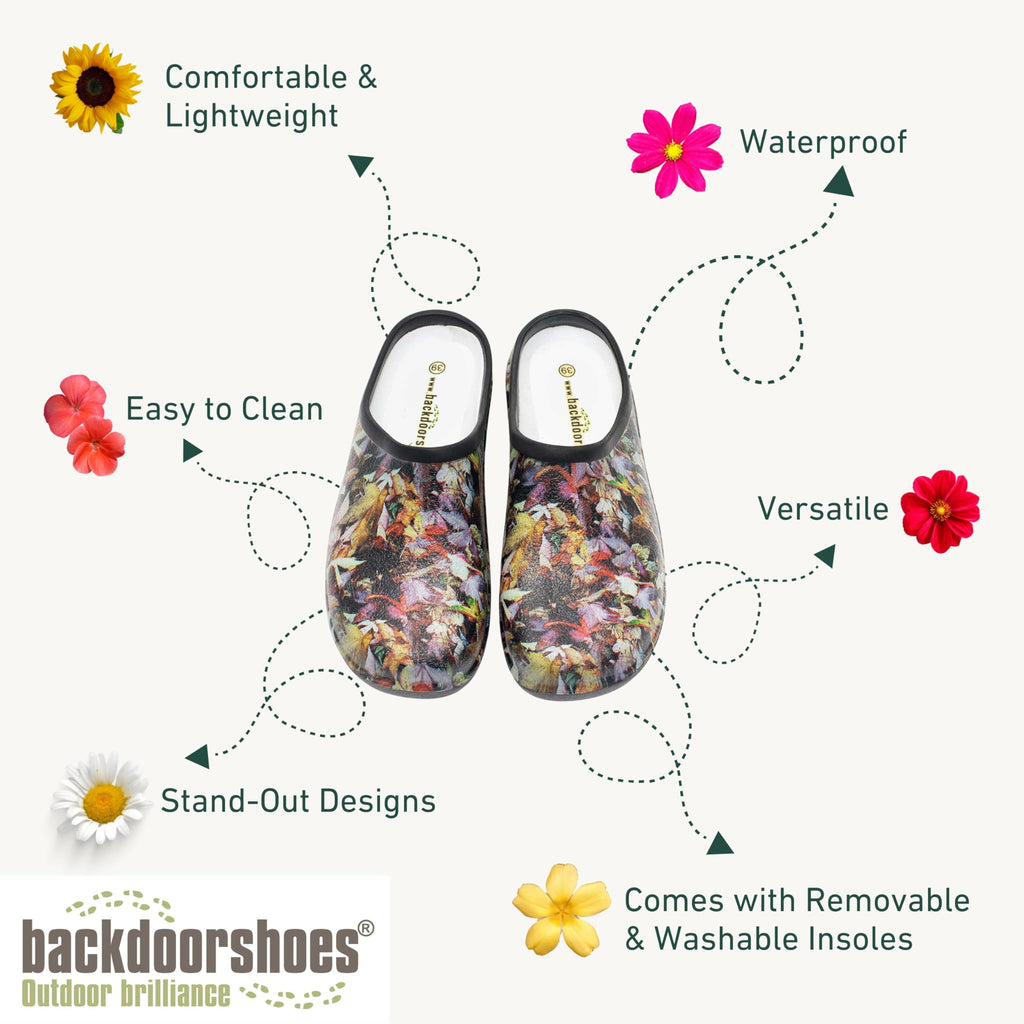 Backdoorshoes Waterproof Premium Garden Clog Shoes for Women with Arch Support