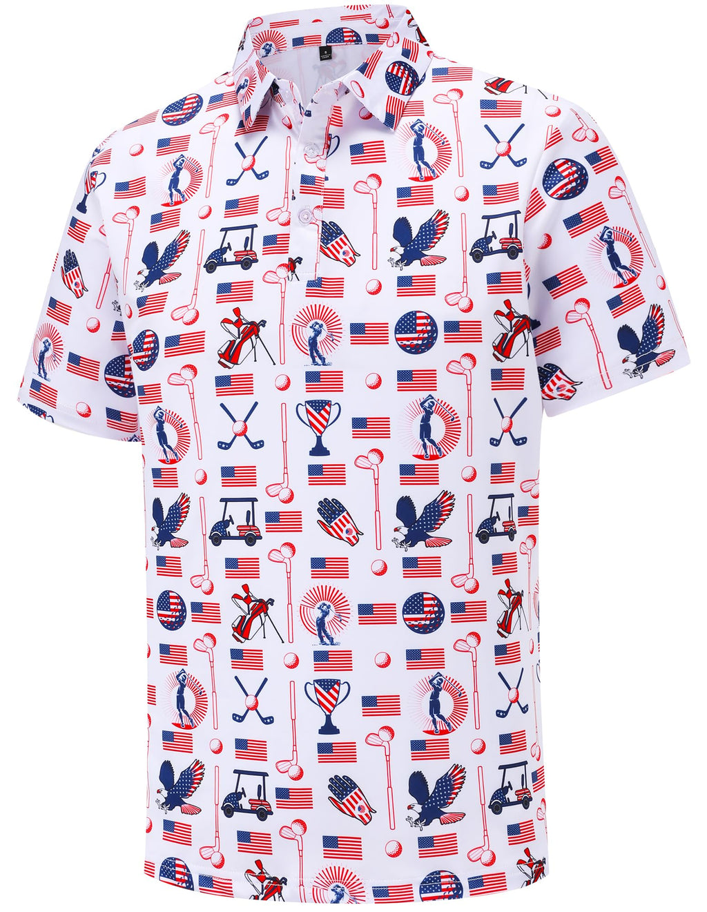 Men's Golf Polo Shirts Funny Golf Shirts for Men Performance Moisture Wicking Quick Dry Athletic Short Sleeve Shirts