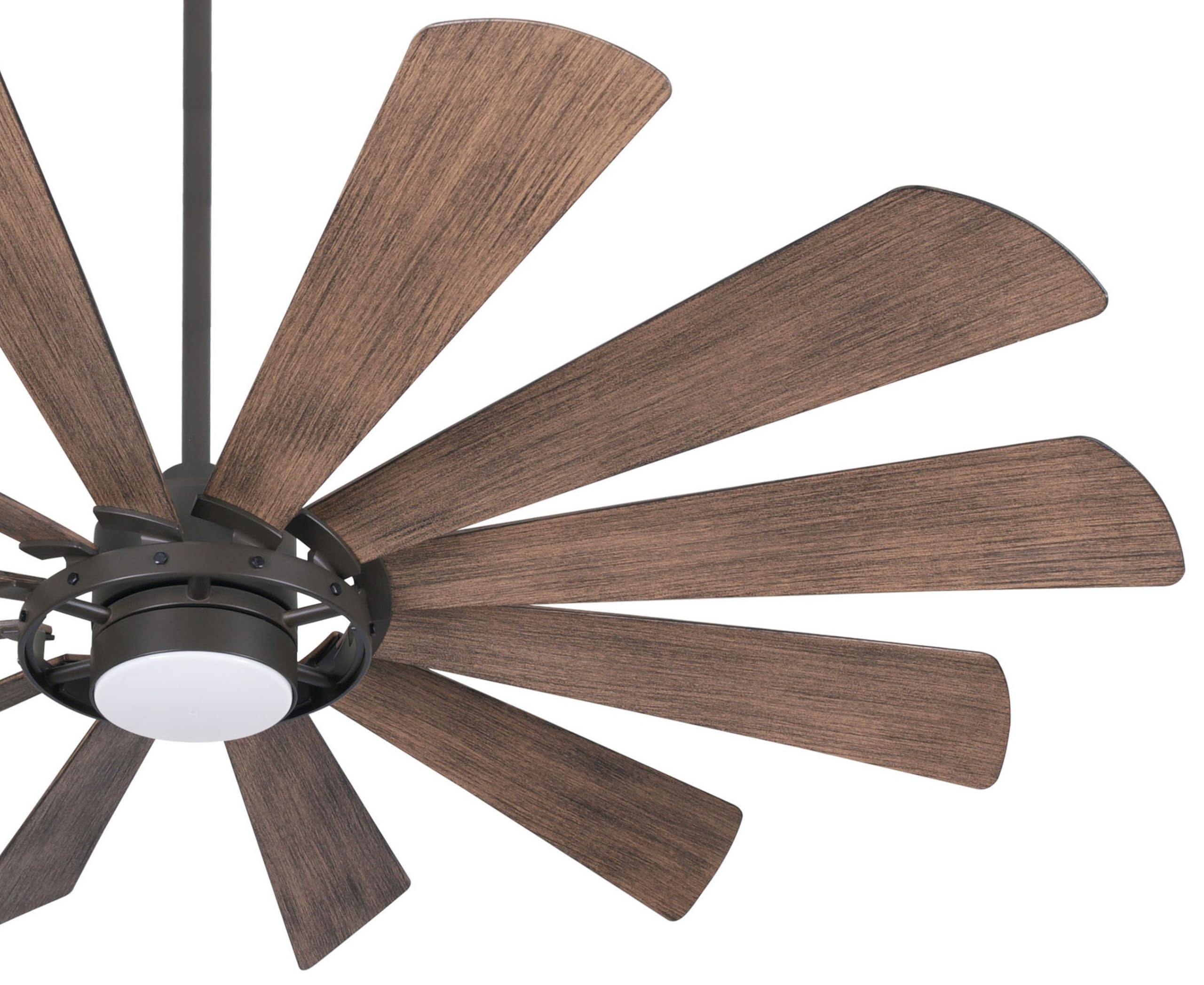 Minka-Aire F870L-ORB 65" Windmolen Outdoor Smart Ceiling Fan with LED Light and Remote Control, Oil Rubbed Bronze