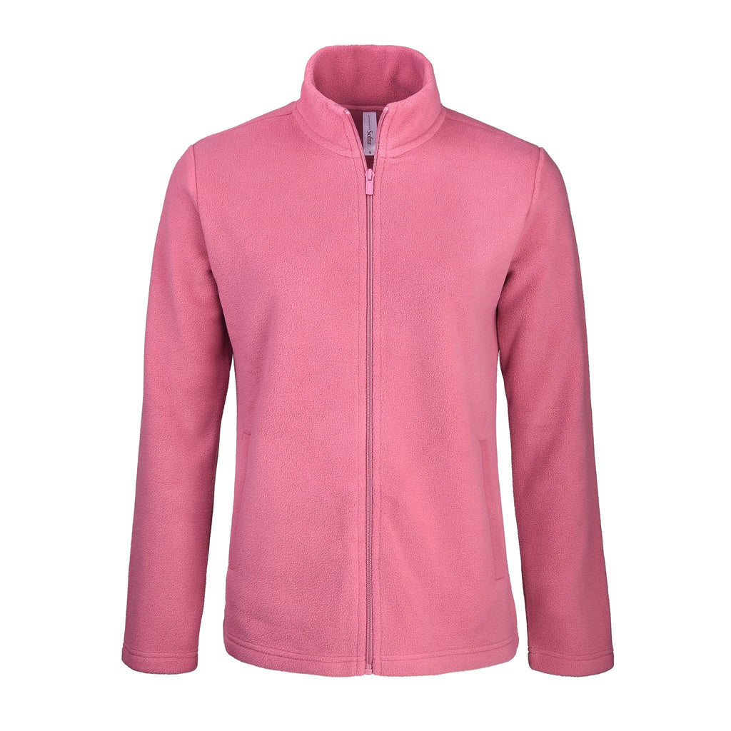 Sofra Women's Polar Fleece Full Zip Up Winter Jacket