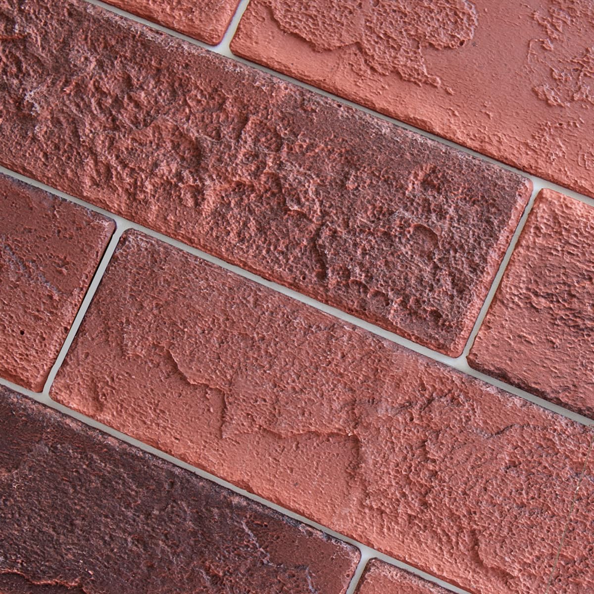 Old Town White Faux Brick Wall Tiles, 2 Pieces 3D Thin Brick Veneers