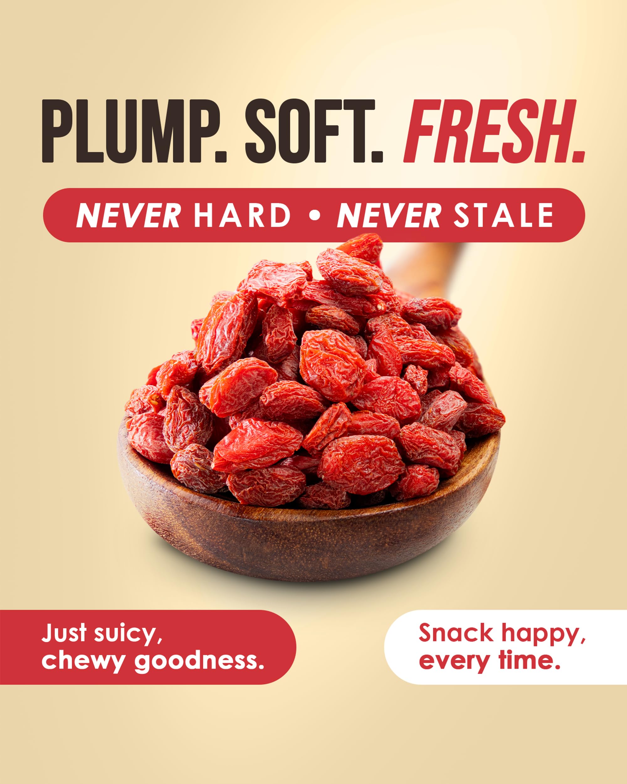 Nutrient Elements Goji Berries – 2 lb/32 oz – USDA Organic, Raw, Sun-Dried, Hand-Picked – Extra Large Dried Berries – Resealable Bag – Naturally Grown, No Additives