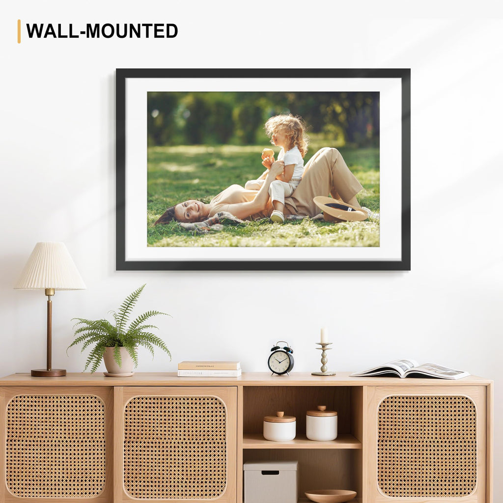Picrit 24x34 Black Poster Frame 7 Pack, Display Pictures 20x30 Picture with Mat or 24 x 34 without Mat for Horizontal or Vertical Wall Mounting, Wall Gallery Photo Frames