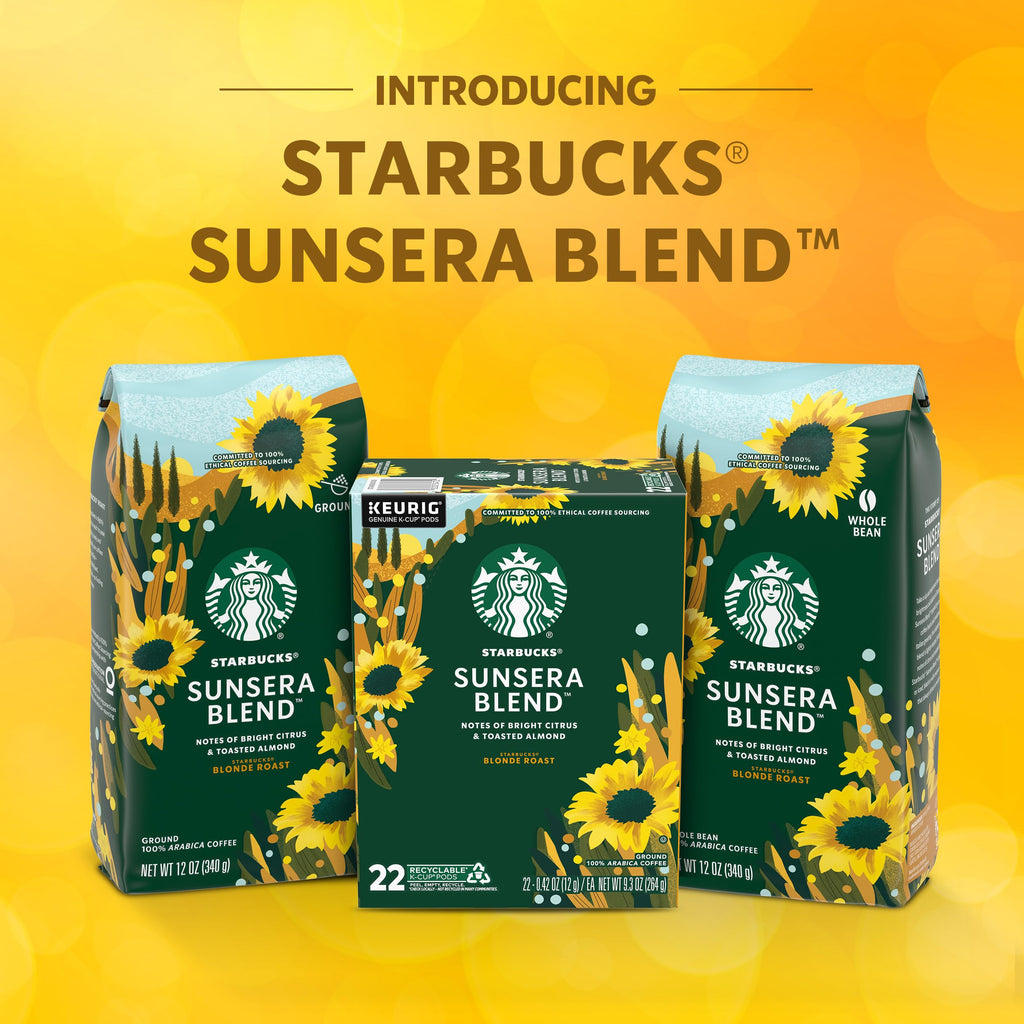 Starbucks K-Cup Coffee Pods, Starbucks Blonde Espresso Roast Hot or Iced Coffee, 22 Keurig Pods
