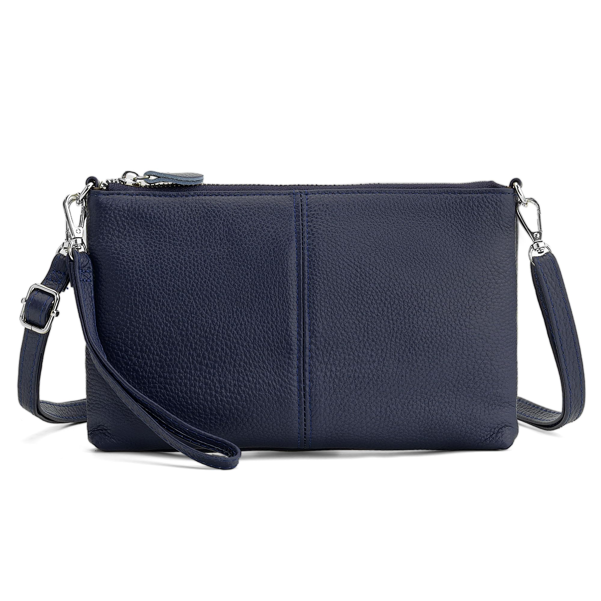 befen Genuine Leather Wristlet Clutch Wallet Purses Small Crossbody Bags for Women with RFID Blocking Card Slots