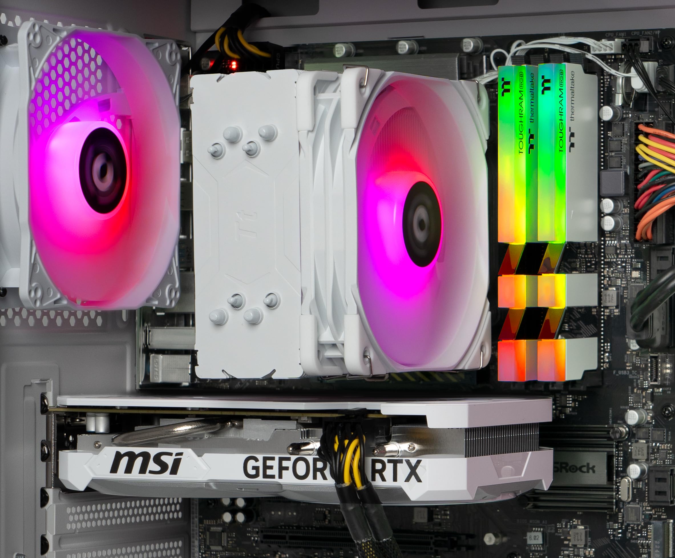 Thermaltake LCGS Quartz R66 Gaming Desktop (AMD Ryzen™ 5 5600, ToughRam DDR4 3600Mhz 16GB RGB Memory, AMD Radeon™ RX 6600, 1TB NVMe M.2, WiFi, Windows 11) S2QT-B550-R66-LCS