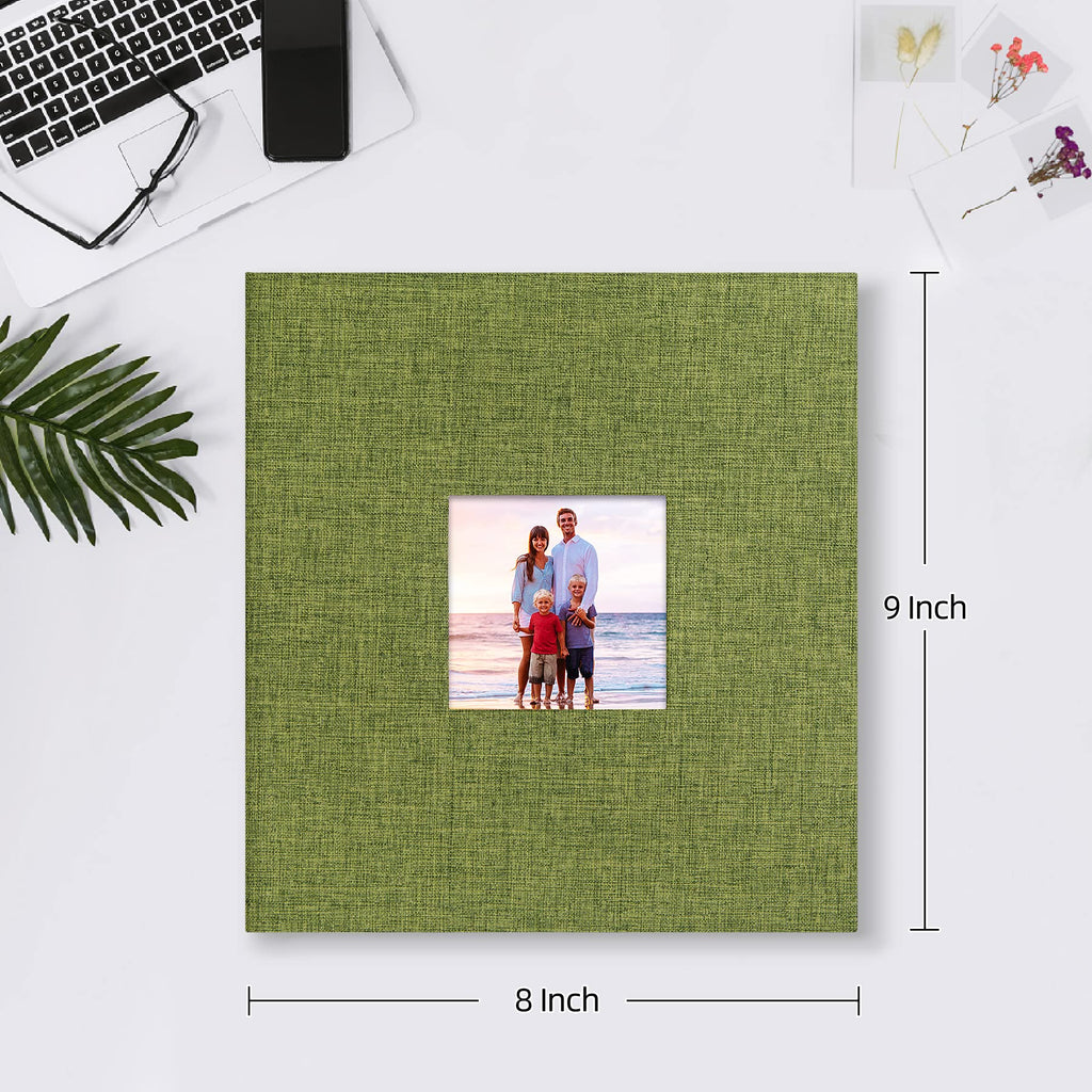 Mublalbum Small Photo Album 4x6 100 Photos Linen Cover Picture Book with Horizontal Pockets for Wedding Family Anniversary and Baby (Beige)