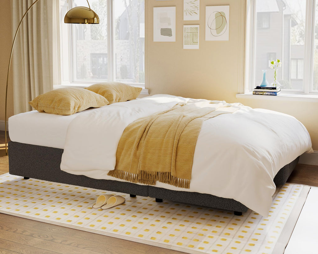PaPaJet Sofa Bed, Sleeper Sofa with Storage Chaise, L Shaped Sofa with Pull Out Bed, Oversized Sofas for Living Room, Beige