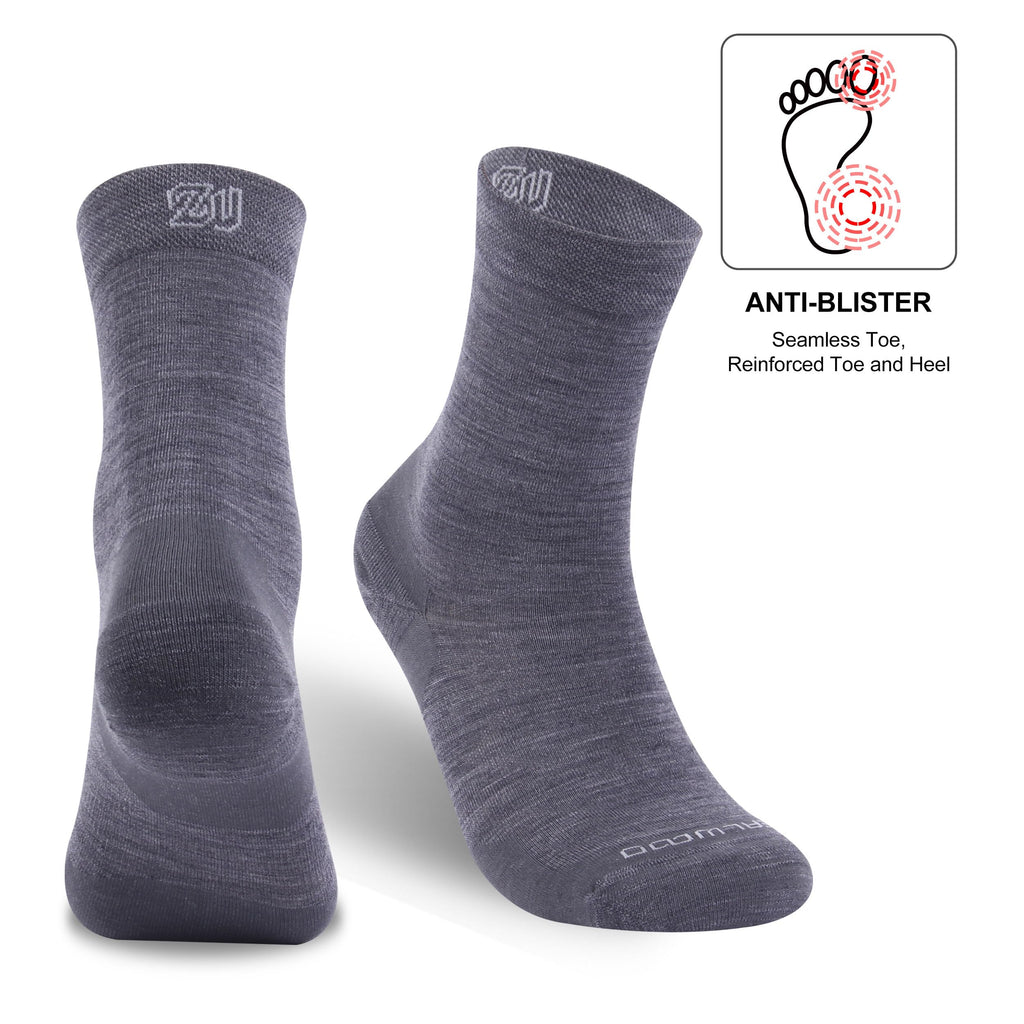 No Show Athletic Socks, ZEALWOOD 3 Pairs Merino Wool Ultra-Light Running Tennis Golf Socks for Men Women
