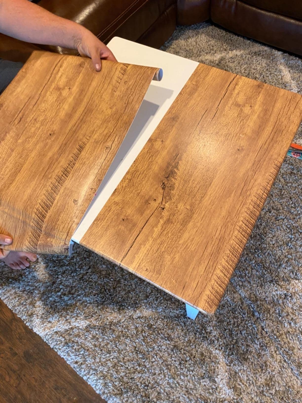 EeeComing 118" x 17.7" Wood Wallpaper Peel and Stick Contact Paper Wood Brown Wood Self Adhesive Wallpaper Rustic Removable Wood Contact Paper Wood Grain Wallpaper Vinyl Film Roll