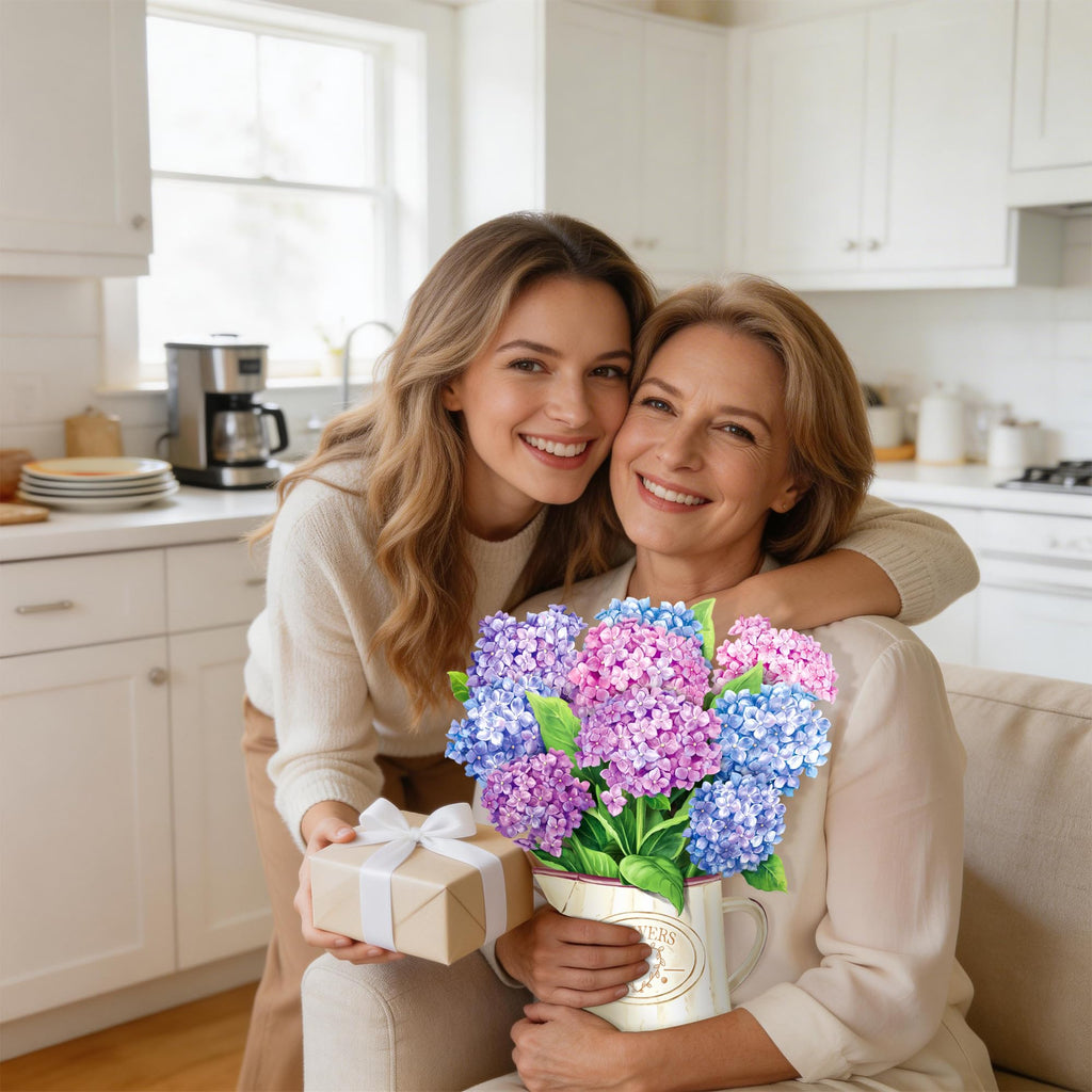 Airpark 3D Pop Up Paper Flowers Bouquet Card 12’‘ with Note & Envelope, Birthday Gifts, Get Well, Thank You, Greeting Cards for Women Mom Wife Friends, Daisies and Butterflies