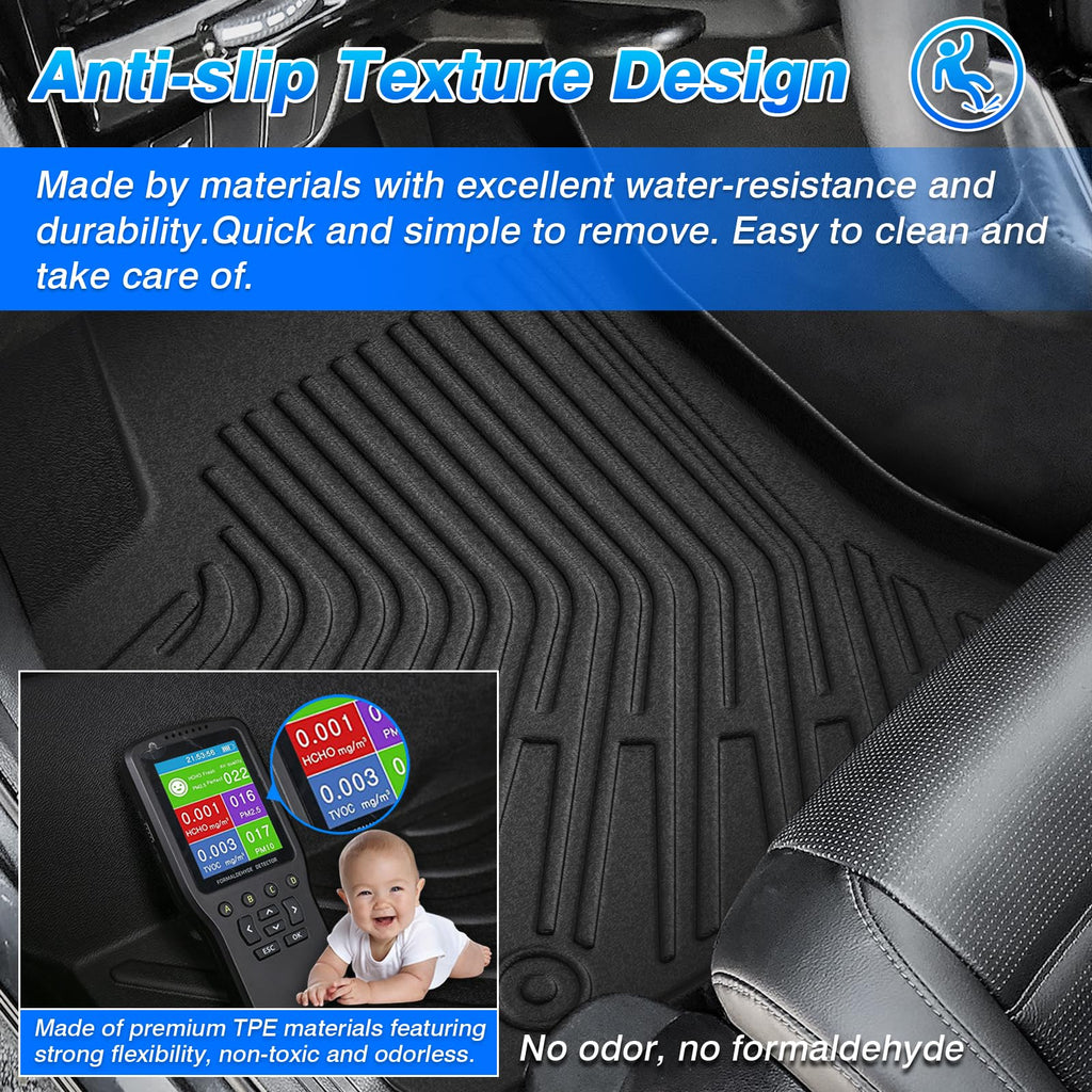 Cartist Floor Mats Compatible with Kia EV6 2022 2023 2024 2025 2026 Accessories All Weather Floor Liner Front & Rear 2 Rows Car Carpet Protection TPE Odorless