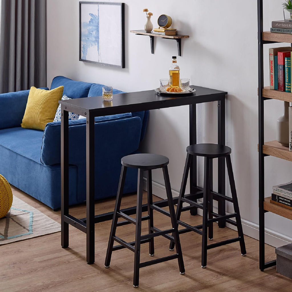 Mr IRONSTONE Bar Table, 47" Pub High Top Table Rectangular Bar Height Table Sofa Console/Dining Coffee Table, for Narrow Space, Living Room, Vintage
