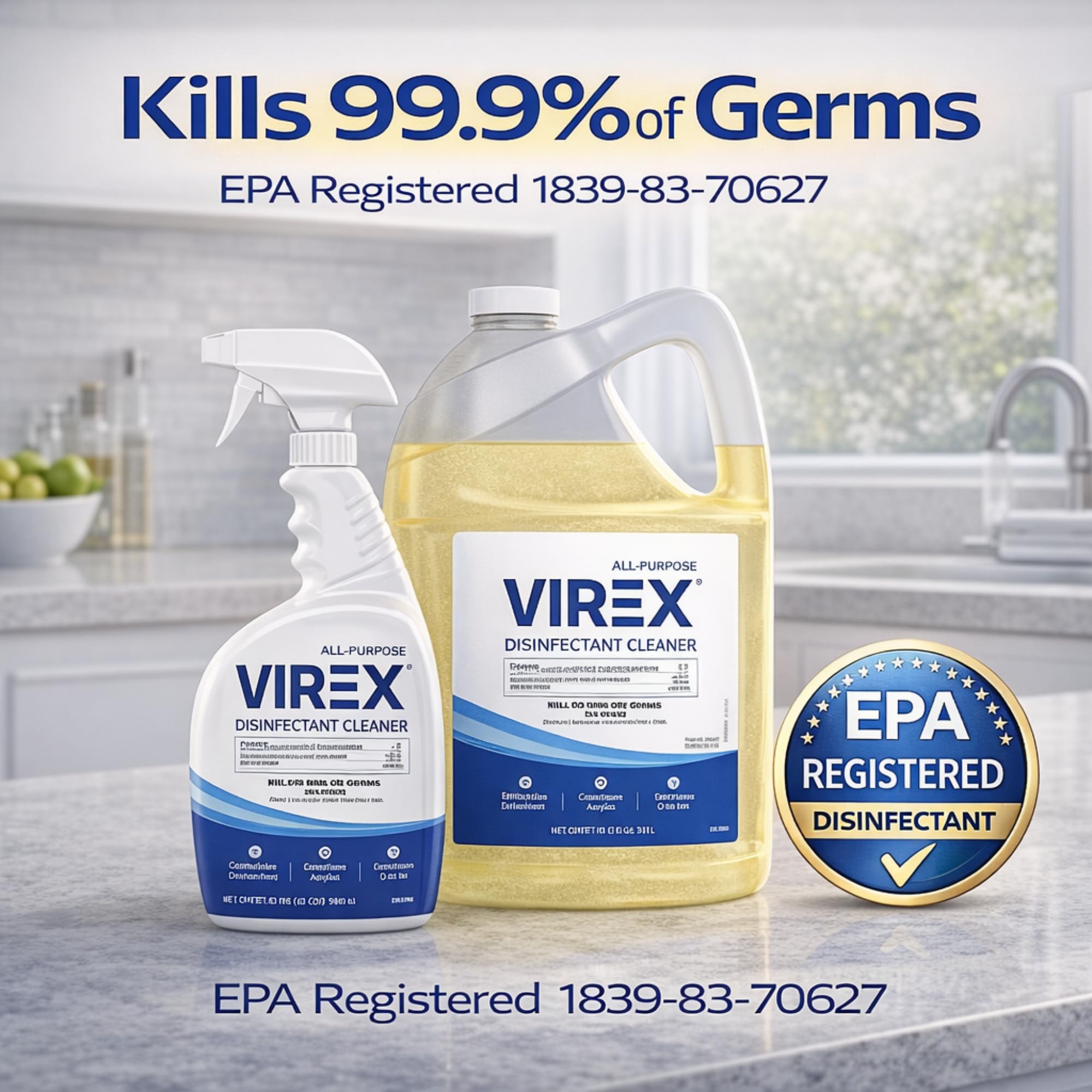 VIREX Diversey All Purpose Disinfectant Cleaner, Spray, 32 oz