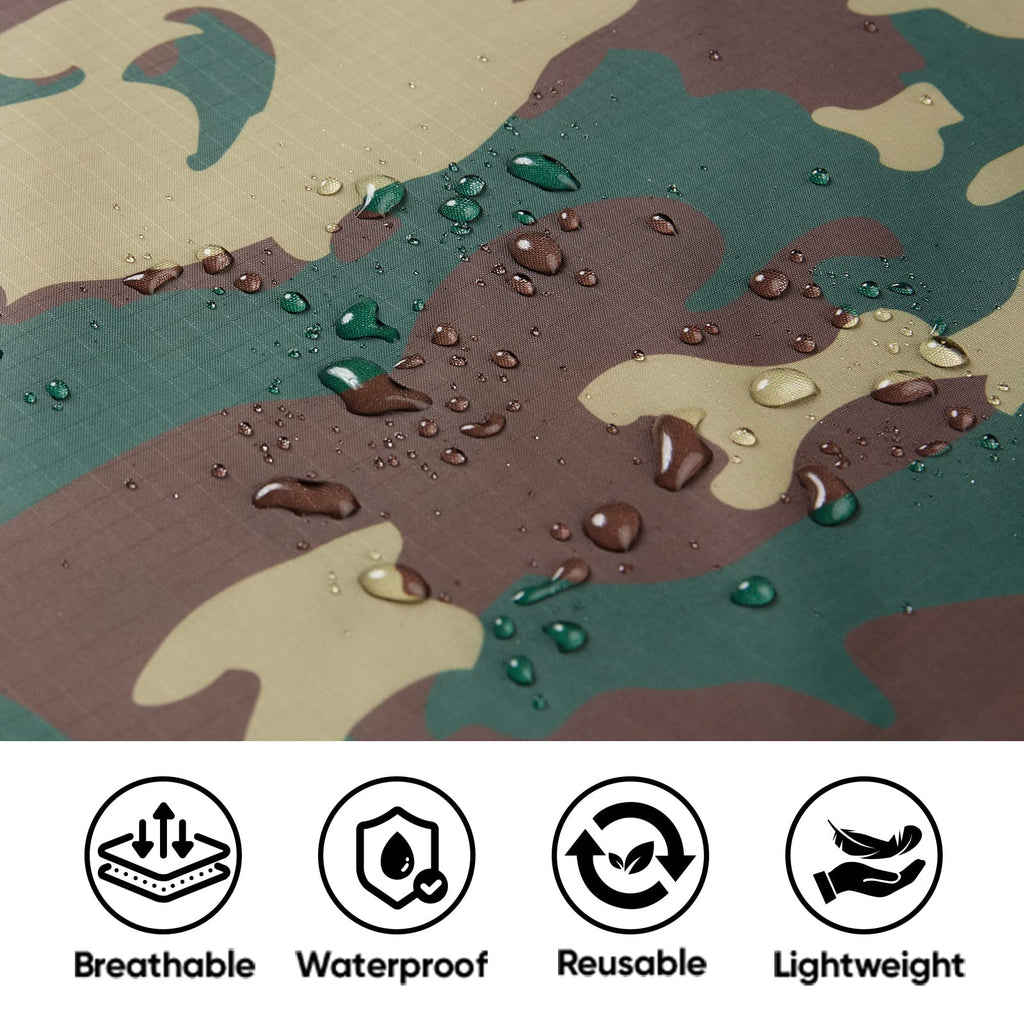 PTEROMY 3-in-1 Hooded Rain Poncho for Adult with Pocket, Waterproof Lightweight Unisex Raincoat for Hiking Camping Emergency