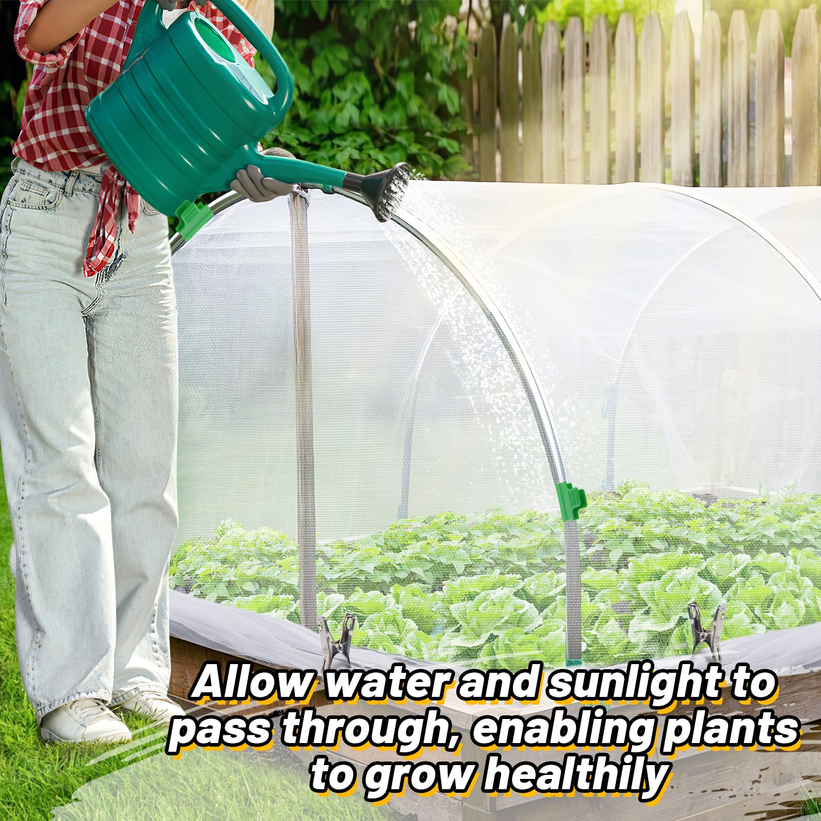4x10ft Garden Netting - Ultra Fine Mesh Plant Covers to Keep Small Animals Pest Out, Bird Barrier for Protecting Vegetables Fruits Flowers Raised Beds (Without Support Pole)