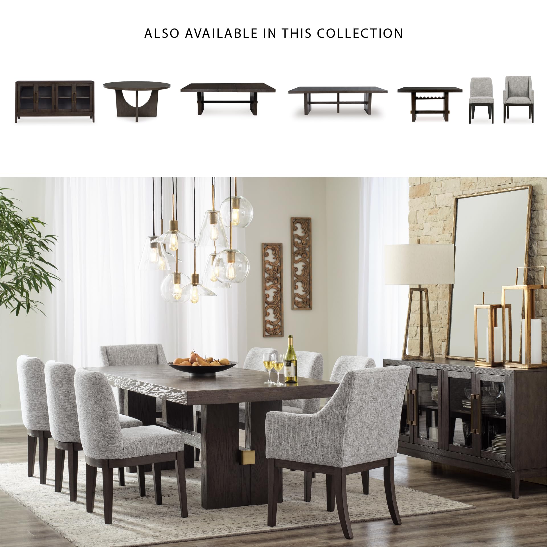 Signature Design by Ashley Chalanna Solid Wood Frame Dining Chair, Set of 2, White