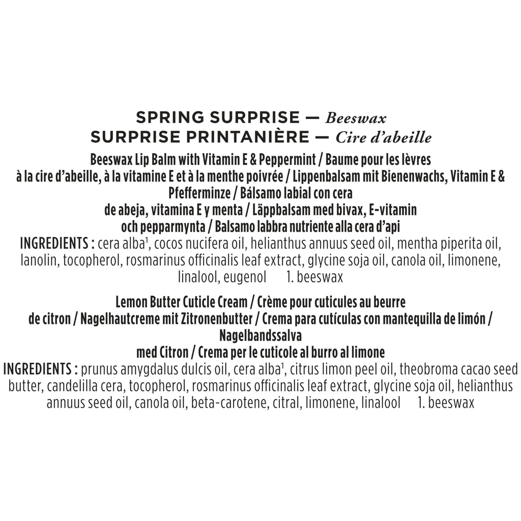 Burt's Bees Gifts Ideas - Spring Surprise Set, Dragonfruit Lemon Lip Balm and Lemon Butter Cuticle Cream, Natural Origin Lip Moisturizer With Responsibly Sourced Beeswax, 2 Count