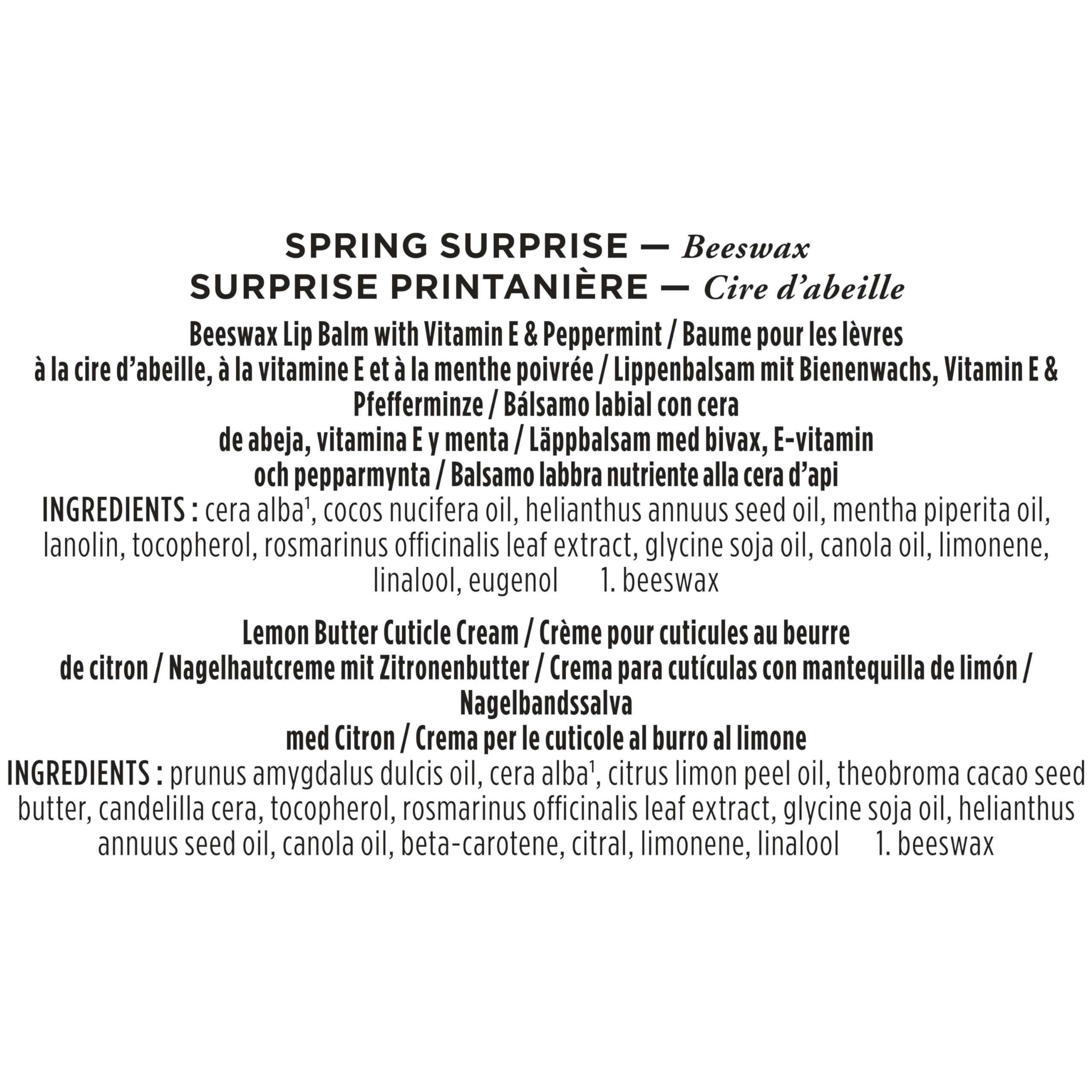 Burt's Bees Gifts Ideas - Spring Surprise Set, Dragonfruit Lemon Lip Balm and Lemon Butter Cuticle Cream, Natural Origin Lip Moisturizer With Responsibly Sourced Beeswax, 2 Count