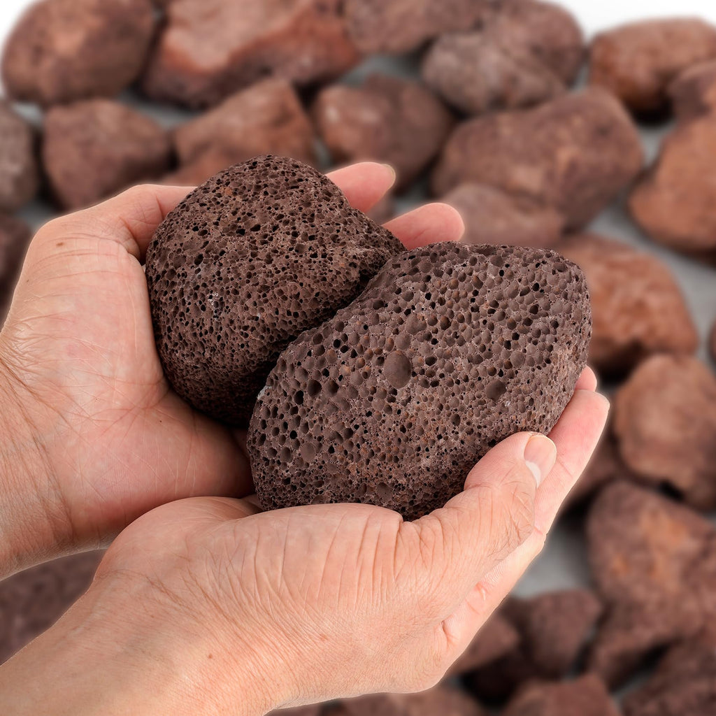 Mr. Fireglass 10 Pounds Black Natural Lava Rock for Indoor Outdoor Gas Fire Pits Fireplaces & Barbecue Grills | Volcanic Lava Stones for Decorating Garden Landscaping, Potted Plants, 0.2"-0.3"