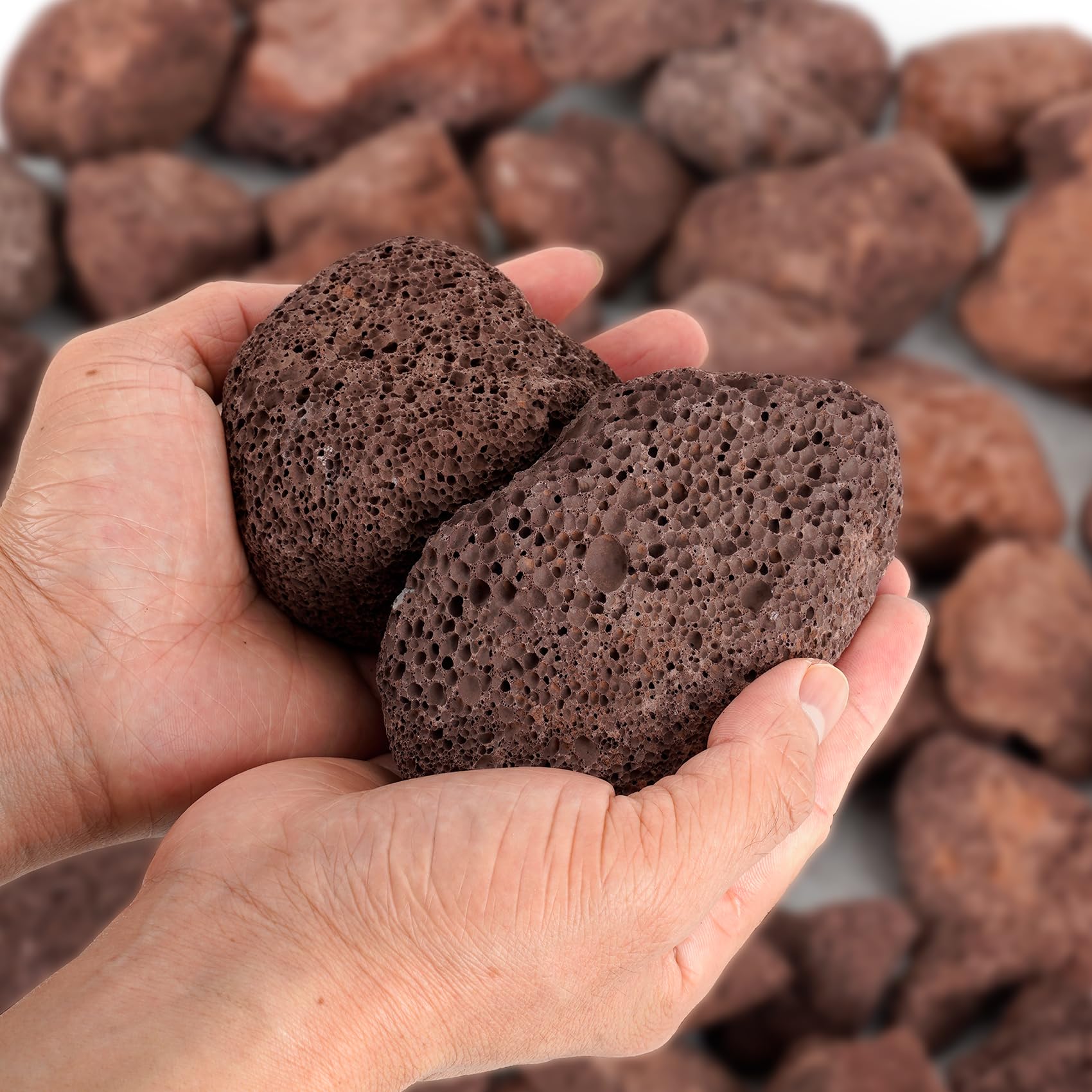 Mr. Fireglass 10 Pounds Black Natural Lava Rock for Indoor Outdoor Gas Fire Pits Fireplaces & Barbecue Grills | Volcanic Lava Stones for Decorating Garden Landscaping, Potted Plants, 0.2"-0.3"