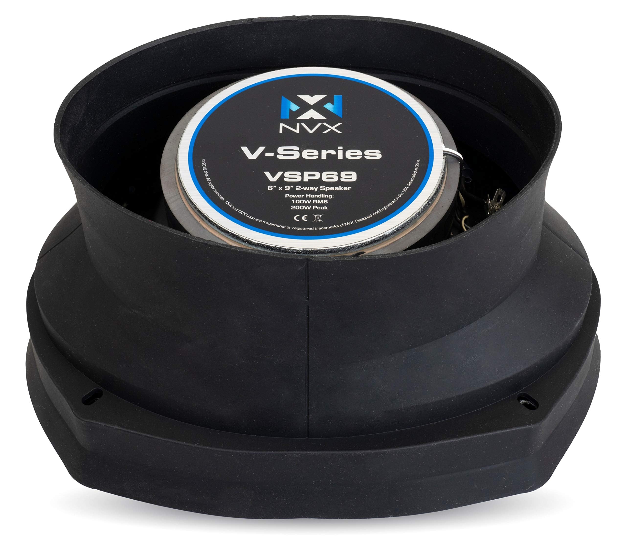 NVX XBAF525 2 Piece Universal 5.25” Silicone Rubber Speaker Baffles with Self Adhesive Foam Base Pad