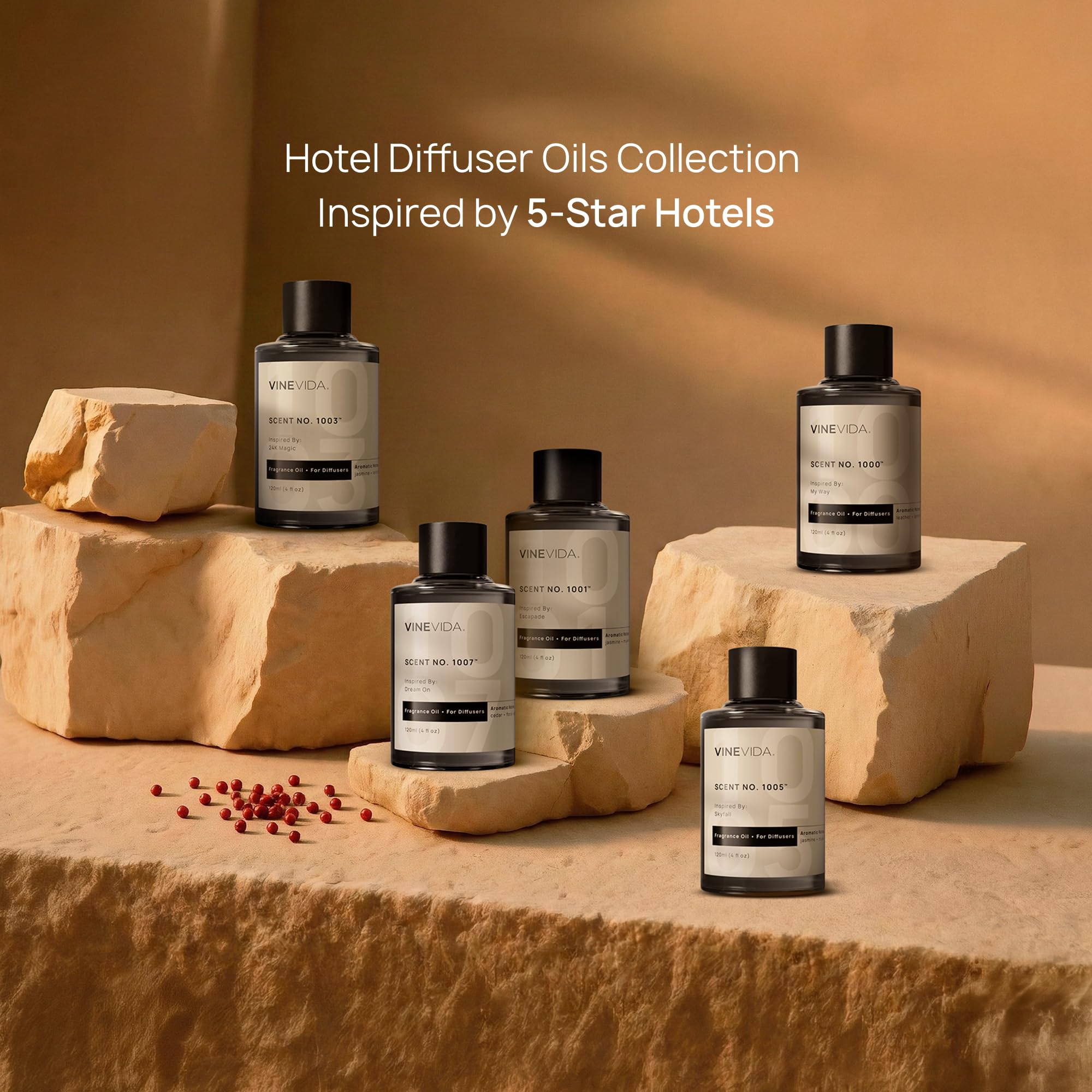 VINEVIDA (4oz) Hotel Fragrance Collection Diffuser Oil - Scents for Home - Cold Air Diffuser Oil - Essential Oil - No.1000 Inspired by My Way