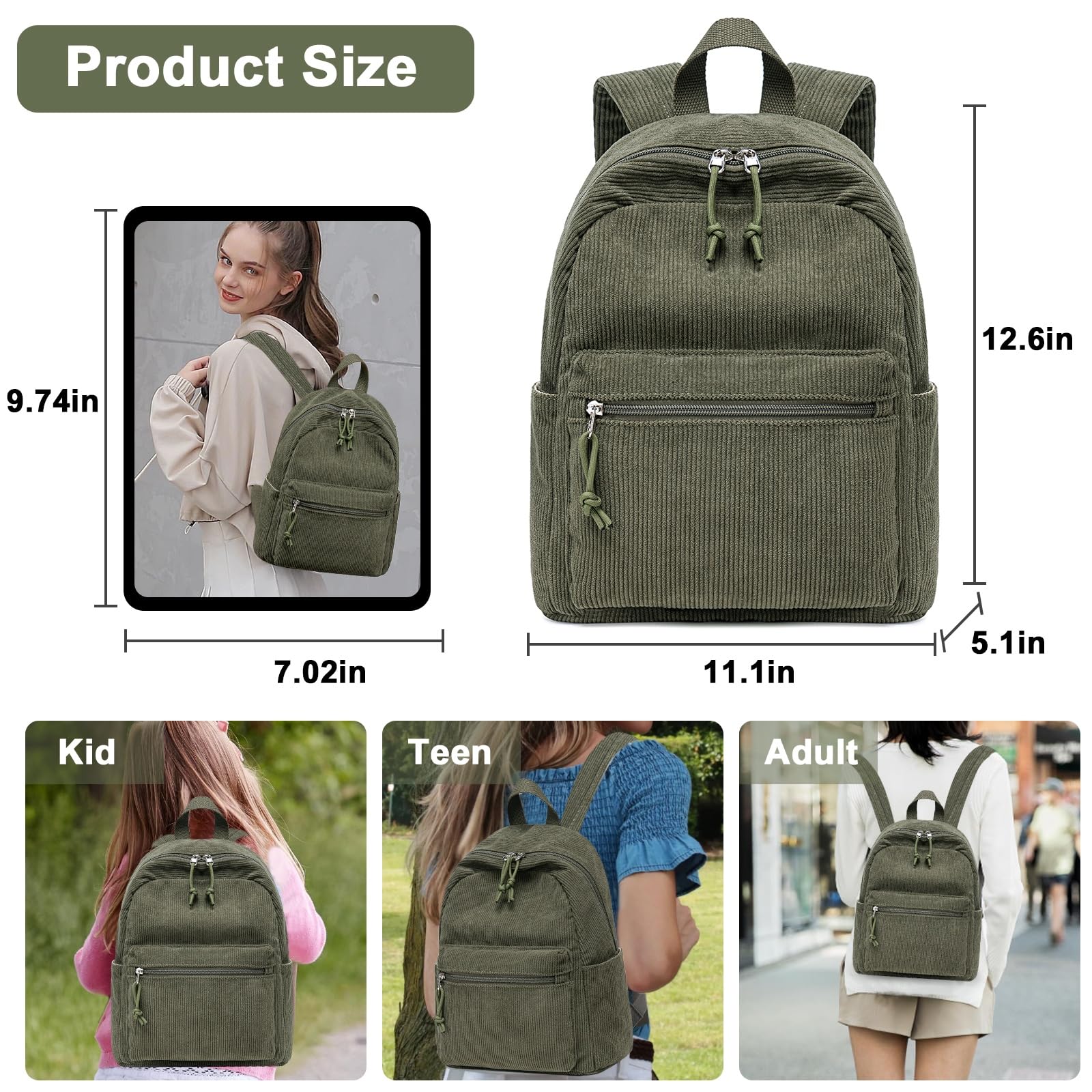 BTOOP Mini Backpack Women Girls Water-resistant Small Backpack Purse Shoulder Bag for Womens Adult Kids School Travel