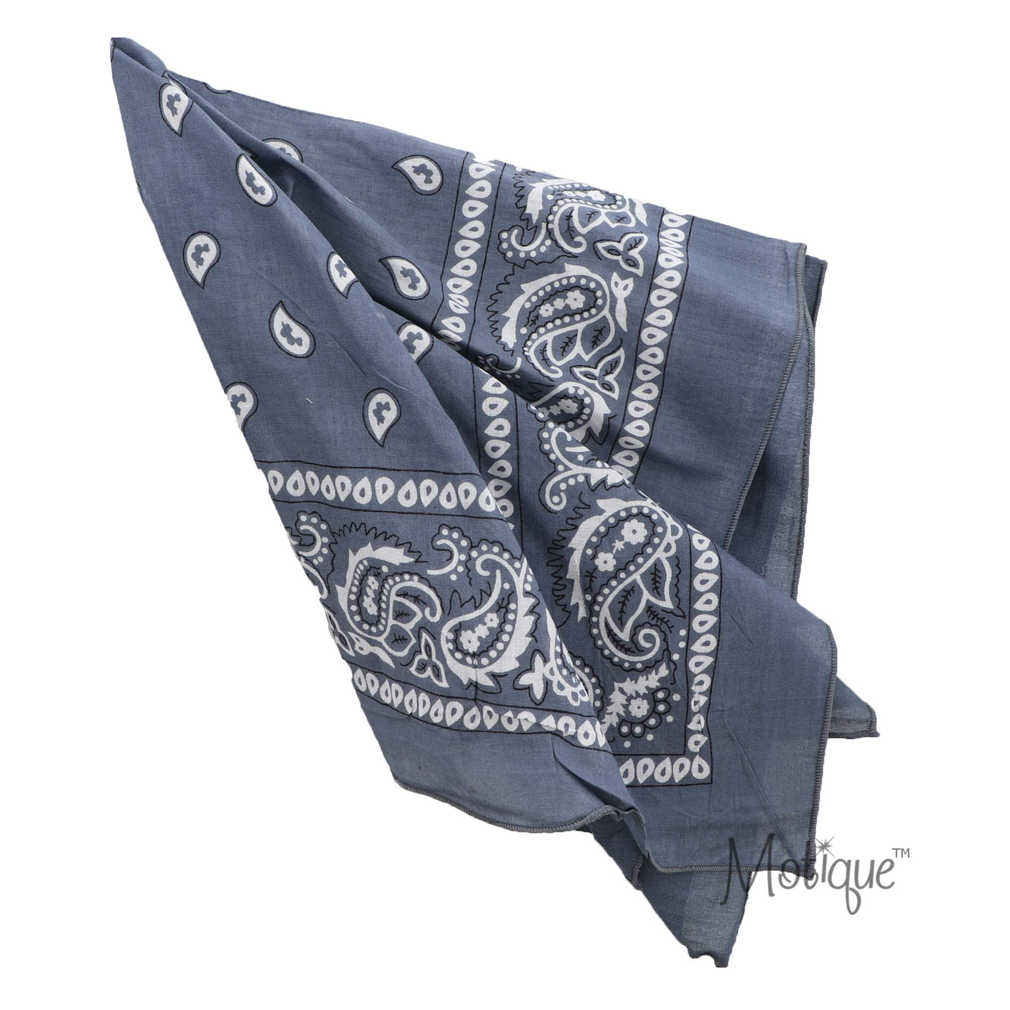 Motique Accessories Extra Large Paisley Bandana 27x27 Inch
