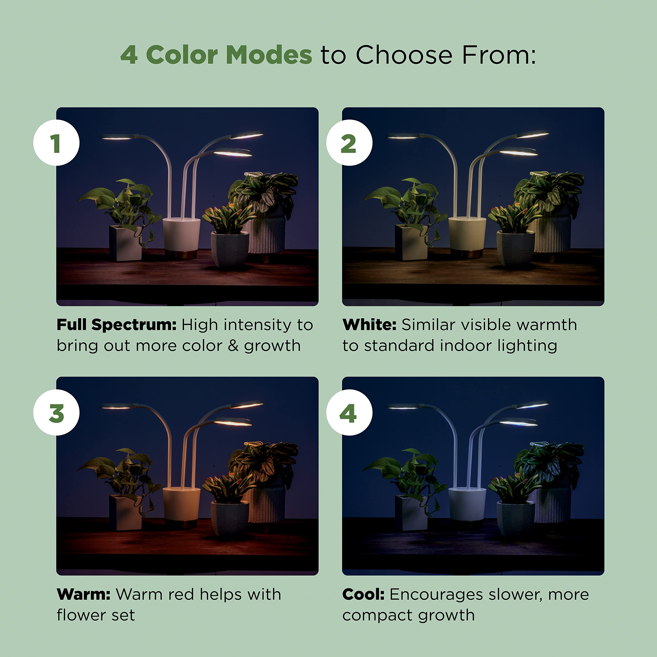AeroGarden Trio Grow Light for Indoor Plants, Grow Live Plants Anywhere in The Home, Adjustable Light Modes, Black