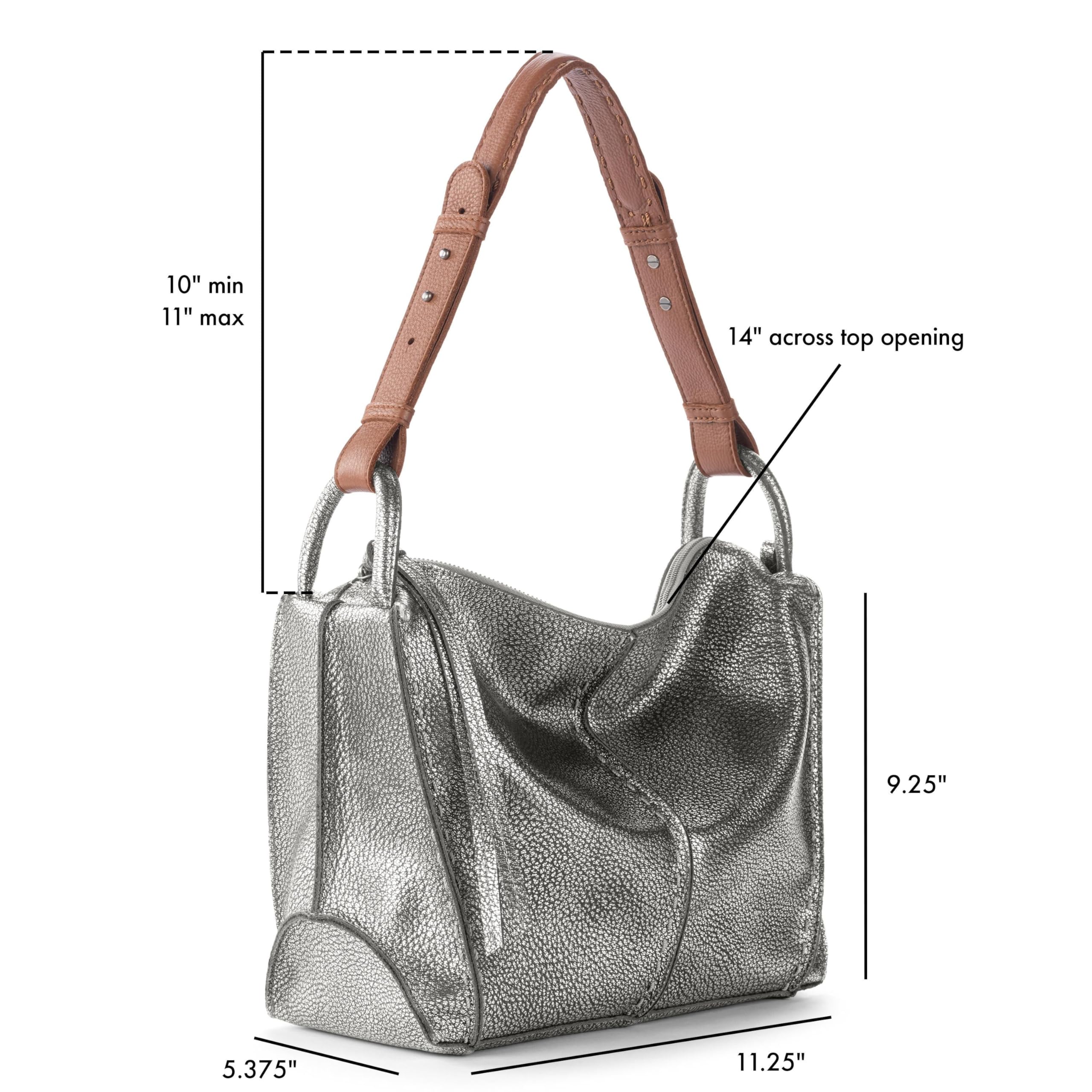 The Sak Los Feliz Hobo Purse - Premium Large Leather Women's Handbag for Everyday & Travel - Durable Purse With Zipper Pocket
