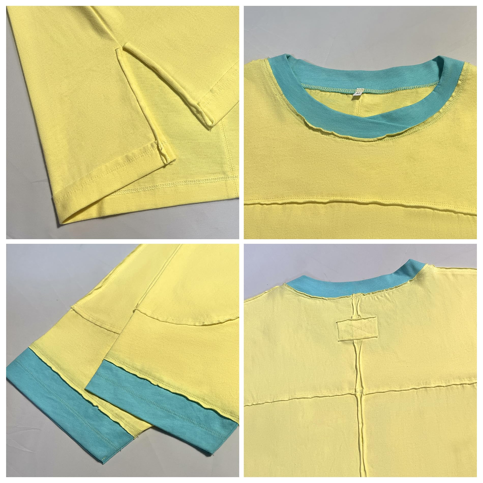 Songling Womens 3/4 Length Sleeve Casual Loose Fit Summer Tee Shirt Basics Cotton t Shirts Trendy Tops