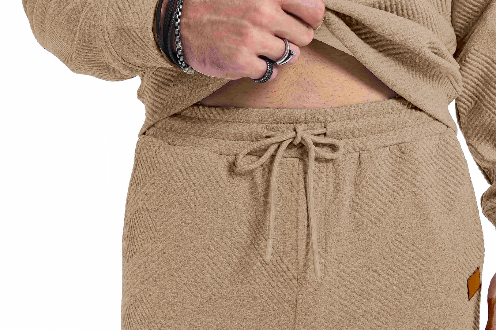 JMIERR Men's 2 Piece Outfits Knit Jacquard Pullover Sweatshirt Tracksuit & Joggers Sweatpants Sweatsuit Sets with Pockets