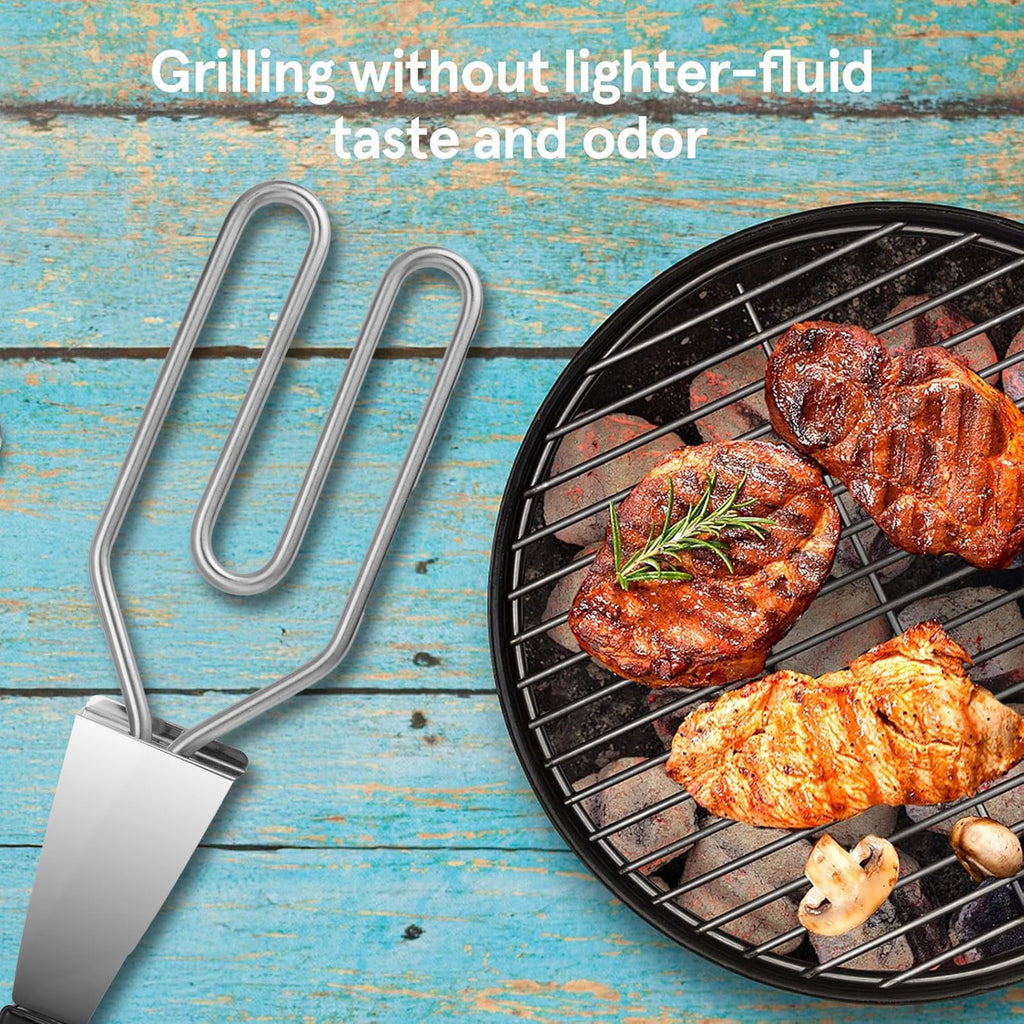 600W Electric Charcoal Starter Fire Lighter for BBQ Grill Smoker Fireplace, Firepit, Stove - Quickly Ignite Coals Briquettes Without Lighter Fluid or Matches - 29 Inch Power Cord