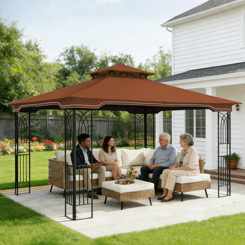 SCOCANOPY Replacement Gazebo Canopy Compatible with 10 x 12 Regency II Patio Gazebo Model L-GZ798PST,A101004104,A101004105,(Forest Green)