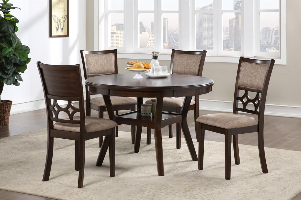 New Classic Furniture Mitchell Dining Room Table, Beige and Brown
