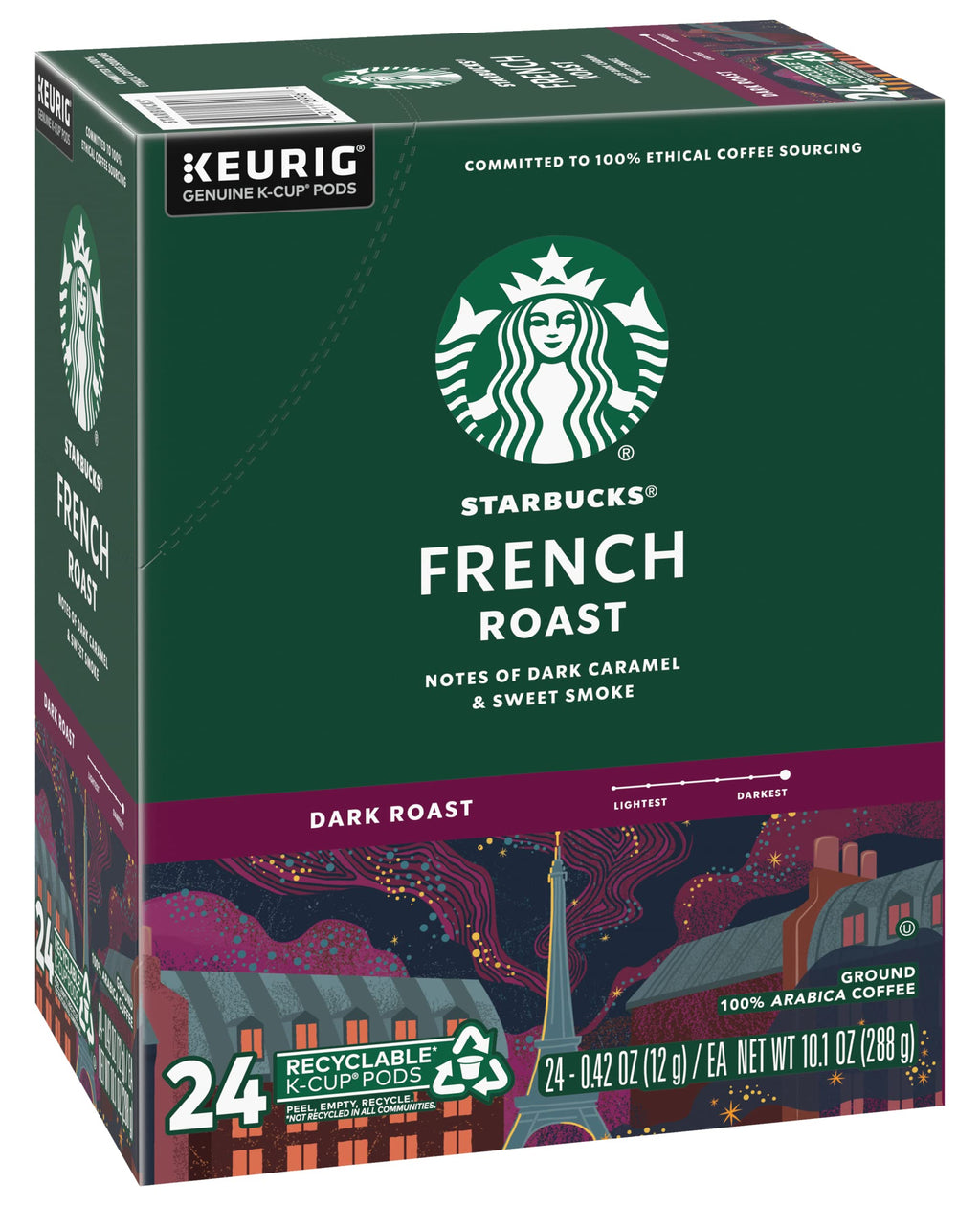 Starbucks Coffee, Caffe Verona Dark K Cup Portion Pack for Keurig Brewers, 24 Count
