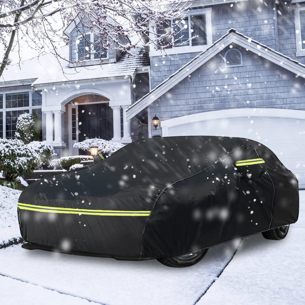 Waterproof Car Cover Replace for 1964-1978 Ford Mustang, 6 Layers All Weather Custom-Fit Mustang Full Car Covers with Zipper Door for Snow Rain Dust Hail Protection (1964-1978)