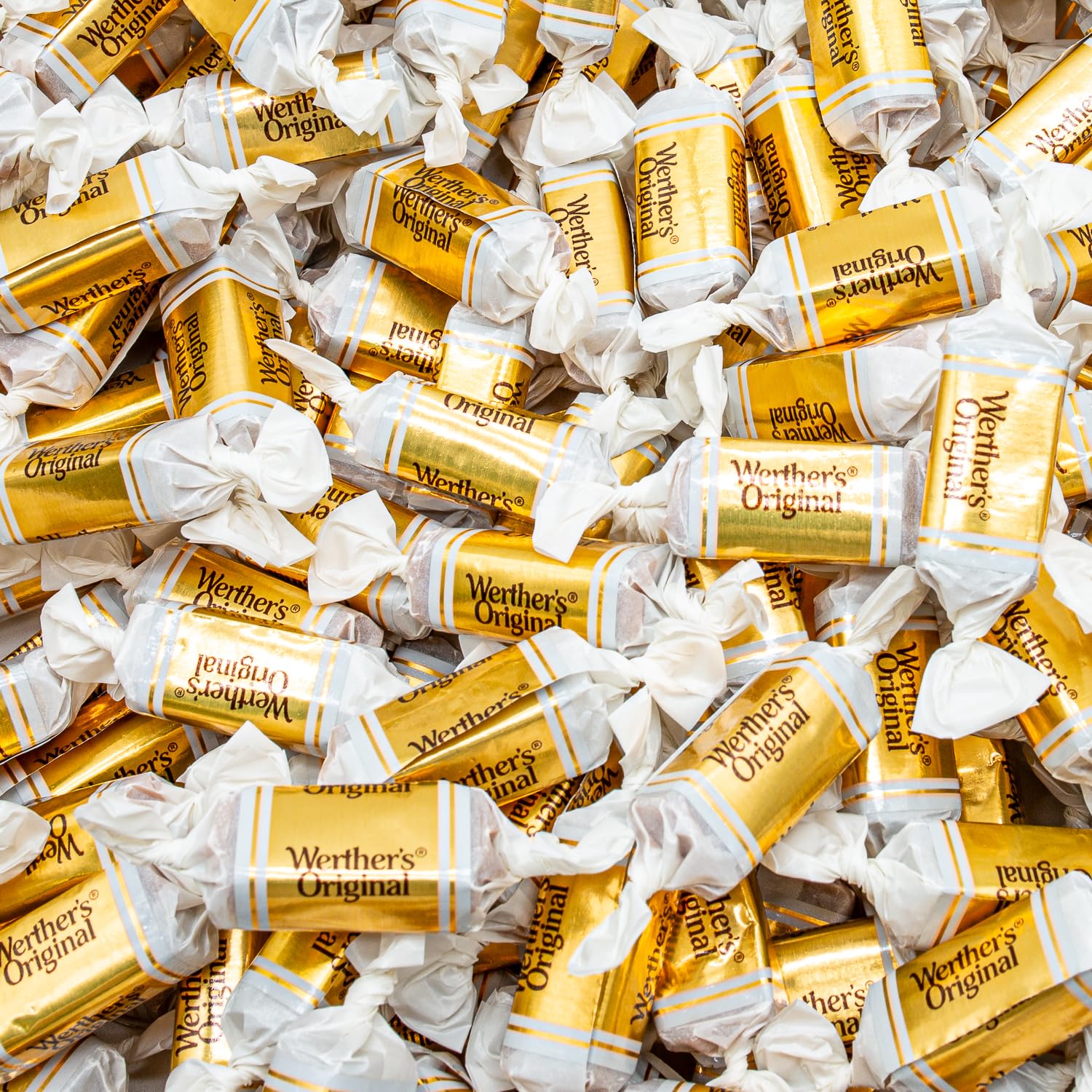 ORIGINAL Caramel Hard Candy 1 lb – Bulk Bag, Classic Cream and Caramel Flavors, Individually Wrapped (82 Pieces)